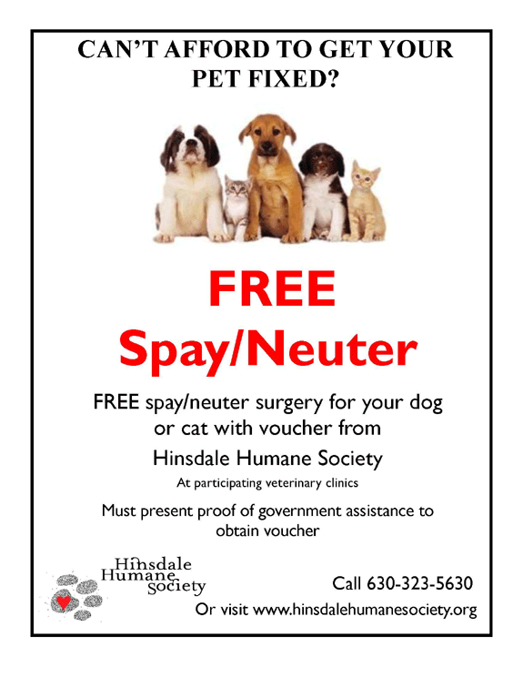 World Spay / Neuter Month Events Hinsdale Humane Society